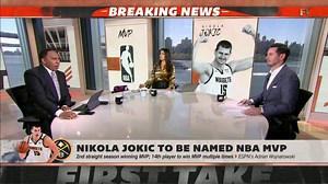 Stephen A. Smith and JJ Redick weigh in on Jokic winning NBA MVP. | ESPN First Take