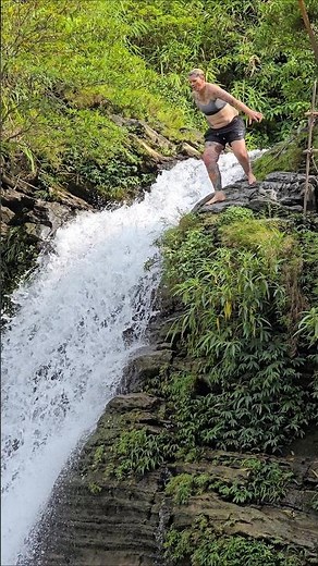 Scuba diving exploring the beautiful waterfall 🔥🌊 #travel #waterfall