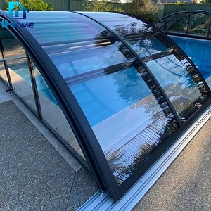 [Hot Item] Garden Inground Swimming Pools Cover Roofs Enclosure Automatic Retractable Extendable Roof Top Pool Covers