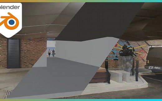 iBlender插件 2D 照片 转 3D 模型 场景 透视作图 Blender教程