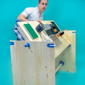 28K views · 555 reactions | PowerNap Desk™️ It’s time to normalize work day naps. Our new desk features patented multi-tasking technology that allows you to quickly flip your workstation into a comfortable day bed. Simply unhook each latch and flip away those spreadsheets for your bedsheets. Oh how the tables have turned. | Unnecessary Inventions | Facebook