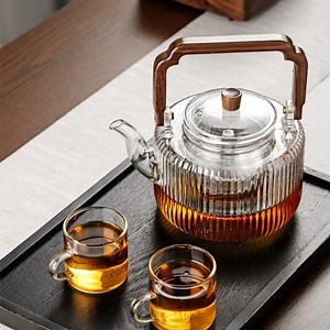 [Hot Item] High Quality Heat Resistant Glass Teapot Chinese Kung Fu Tea Set Kettle Coffee Glass Maker Convenient Tea Pot