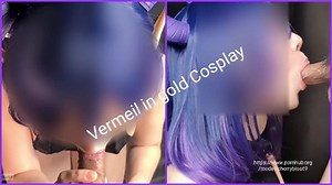 Vermeil in gold Cosplay Blowjob.