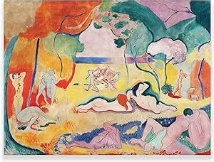 Henri Matisse Wall Art - The Joy Of Life Matisse Print - Famous Painting Reproductions - Fauvism Poster Abstract Canvas Colorful Pictures for Home Kidsroom Unframed 12x16inches/30x40cm)