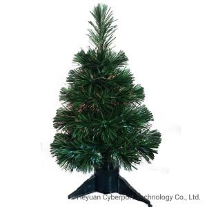[Hot Item] 18'' Fiber Optic Tree Small Artificial Xmas Green and Red Christmas Fiber Optic Tree