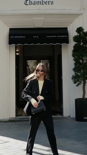 Vintage charm.⁠ ⁠ @rosalieburns wears the Safira Double Breasted Blazer & Clover Flare Pants available now. #ForcastStyle | FORCAST | Facebook