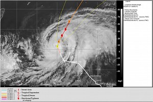 Typhoon Malakas in the Philippine Sea is strengthening rapidly toward Category 4 intensity as clouds clear around an inner eye. Malakas is moving north toward Japan but forecast to curve northeast and stay well offshore. | Western Wyoming Weather