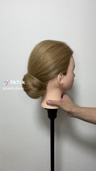 和装にぴったりなシニヨンの作り方