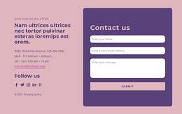 Contact block design - CSS Template by Nicepage