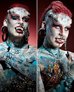 "I love the way I look" Meet the woman with the most body modifications aka, 'The Vampire Lady' 🧛‍♀️ | Guinness World Records