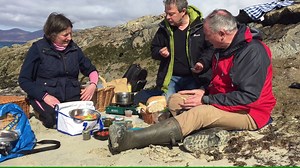 Our seaweed feast lunch on Luskentyre Beach, Isle of Harris with forager, Fiona Bird. | Out of Doors