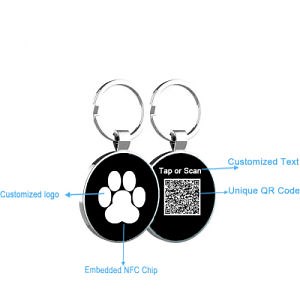 [Hot Item] NFC Pet ID Tags Dog Collar Qr Code Tag Anti Lost Pet ID Tag with Different Qr Code