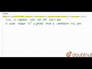 `SnO_(2)` forms positively charged colloidal sol in acidic medium and negatively