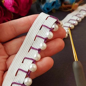 16K views · 199 reactions | I made a wonderful knitting model using rubber and pearls.#knitting #crochet #diy #howto | Crochet&Knitting by marifu6a | Facebook