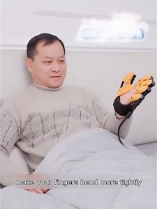 Hand Function Rehabilitation Robot Gloves, The Second Generation Upgrade Hemiplegia Stroke Arthritis Finger Exercise, Suitable for Patients with Hand Function Damage(Color:Blue,Size:Left-XL)