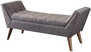 Coaster Furniture Bench Gray Fabric Brown 500008