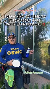 Time to get rid of these hard water stains! Using the Glass Renew System #windowcleaning #glassrenew #hardwaterstains #hardwaterstainremoval #gabesspotlesswindowcleaning | Gabe's Spotless Window Cleaning