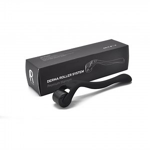 [Hot Item] 540 Needle Matte Black Derma Roller Beard Growth and Skin Titanium Dermaroller Beard Roller for Hair Regrowth