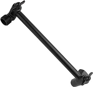 8 Inch Solid Brass Adjustable Shower Head Extension Arm Flexible Height & Angle Shower Arm Extender with Lock Joints, Universal Connection Solid Brass Shower Extension Arm, Oil Rubbed Bronze