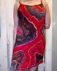 Tie Dye Dress | Large | Geode | Fiery Earthy Colors - Etsy