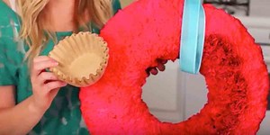 Coffee Filter Valentine Wreath