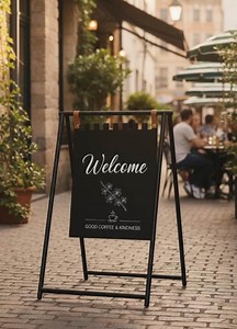 Custom Metal A-frame Sidewalk Sign: Weather-resistant Menu Board - Etsy UK