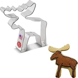 Ann Clark Cookie Cutters Moose Cookie Cutter 3.25" Made in USA