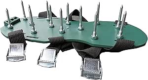 Lawn Aerator Shoes Spike Aeration for Lawn Airarator Spike Shoe Nonslip Stainless Metal Buckles Heavy Duty Spiked Sandals for Aerating Yard Walk and Grow Lawn Aerators Garden Grass shoes Epoxy