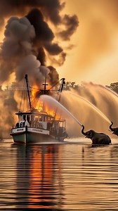 14K views · 75 reactions | Wild Elephants Rescue Local Fishermen From Deadly Boat Fire! #rescue #animals #wildlife | Daily Paw Stories | Facebook