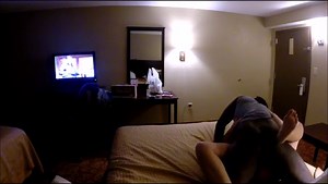 My wife Savannah struggling to take an 11-inch thick BBC