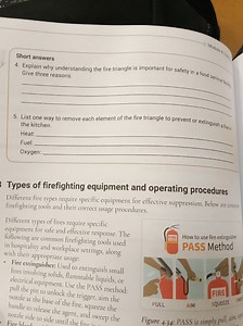 Explain why understanding the fire triangle is important for sa... | Filo