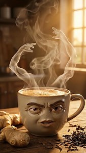 Three cups, three futures—sip with awareness. ☕🌿 #HealthTalk #MindfulDrinking #ChooseBetter #BodyBalance | Food Heroes 3D