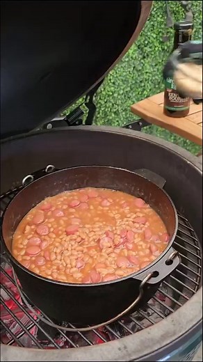 6.6K views · 37 reactions | July 13th is National Beans and Franks Day here in the U.S. So we decided to do our part! #nationalbeansnfranksday #biggreenegg #beansandfranks #bgeteamgreen #beaneeweenees #somethingaboutmary  | Big Green Egg | Facebook