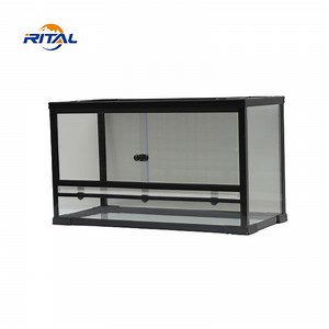 [Hot Item] Glass Reptile Enclosure Stackable Tank Reptile Habitat Landscaping Terrarium