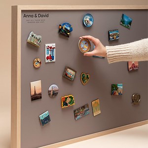 Magnet Collection Board Framed, Personalized Linen Magnetic Board for Wall to Display Travel Souvenir, Large Aesthetic Vacation Magnet Board - Etsy UK
