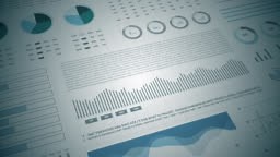 Infografis statistik, data pasar keuangan, analisis dan laporan,...