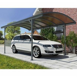 [Hot Item] Customized Double Alloy Aluminum Carport System Simple Single-Sided Diagonal Pull Outdoor Parking Lot Canopy Shelter Car Parking