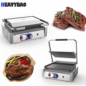 [Hot Item] Sample Customization Heavybao Fast Food Kitchen Commercial Restaurant Equipment Counter Top Electric Griddle with Flat Plate