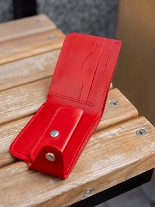 Women Red Credit Card Holder, Small Custom Wallet, Minimalist Leather Accessory for Mom - Etsy Canada