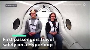 "That was awesome." Virgin Hyperloop carried its first passengers in a high-speed vacuum tube for a test run. | Bloomberg Originals