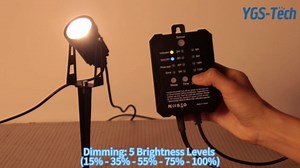 YGS-Tech All-in-One Low Voltage Landscape Lighting Kit, 6-Pack Landscape Lights with Transformer, 3000K 24V LED Landscape Lights with 55FT Wire, Waterproof Outdoor Spotlights for Yard Garden Pathway