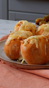 You're a champion, so eat like one with this recipe for cheesy stuffed breakfast rolls! 🥖🥓🍳🍟 📌 RECIPE: https://bit.ly/494r495 | Scrumdiddlyumptious