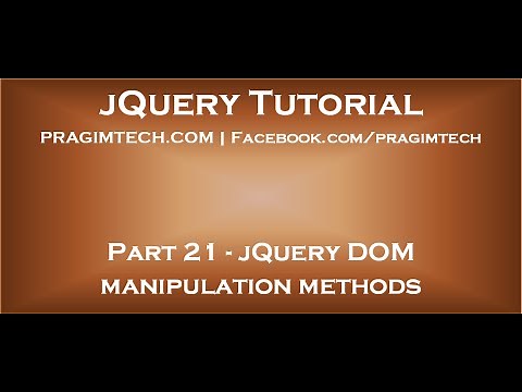 jQuery DOM manipulation methods