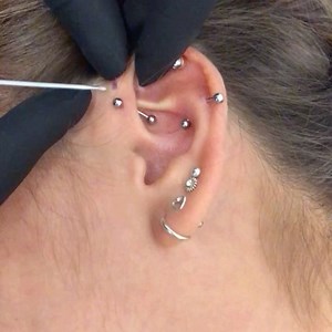 Forward helix ⚡️we have options of beautiful gems you can add to this piercing and in the future change to a hoop #forwardhelix #piercings #inspiration #cartilagepiercing #helix | Underground Tattoos Enfield | Facebook