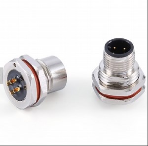 [Hot Item] Sensor Cable 3pin Front Mount Panel Flange Socket Power Metal M8 Connector