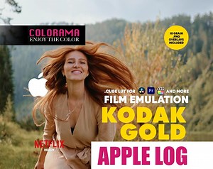KODAK GOLD Film Emulation Lut for iPhone Apple LOG Professional Color Grading .cube Lut Vintage Cinematic Colors - Davinci Resolve and More - Etsy