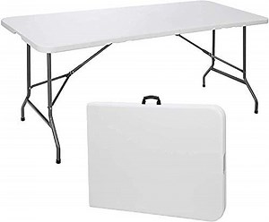 [Hot Item] Wholesale Cheap Plastic Folding Tables 6FT HDPE Outdoor Rectangular Plastic Fold up Tables