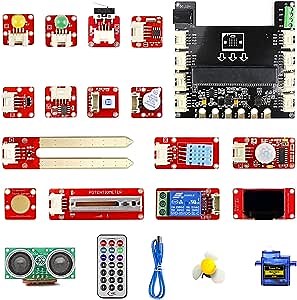 ELECROW Sensor Kit Compatible with Microbit, Crowtail Programming Learning Electronics Kit, Coding Kit for Programmer (Micro:bit NOT Included)