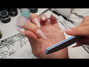 Watch me doing qick backfill on my nails. Fiber gel nails. Nail Filling technique.
