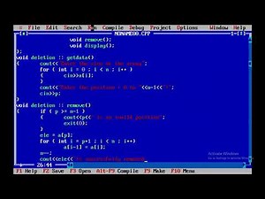 Program to delete an element from an array from a given Position